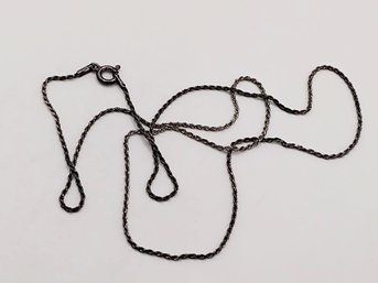 IBB Sterling Silver Rope Necklace 2.6G