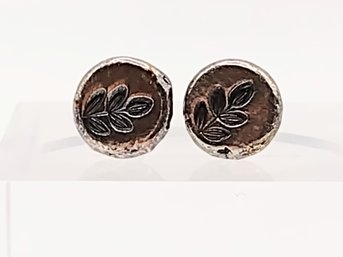 Sterling Silver Floral Post Earrings 2G