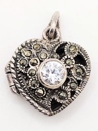FAS Sterling Silver Multi Stone Heart Pendant 5.2G