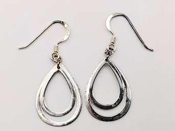 LA Sterling Silver Dangle Hook Earrings 1.8G