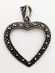 SU Marcasite Heart Pendant 2.4G