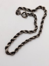 Sterling Silver Rope Bracelet 4.1G