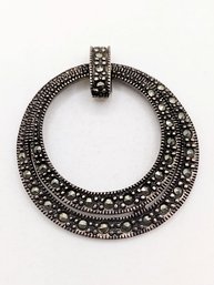 Sterling Silver Marcasite Pendant 4.5G