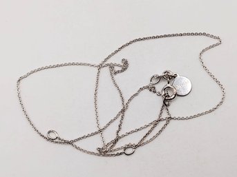 Stella And Dot Sterling Silver Chain Necklace Italy 1.1G