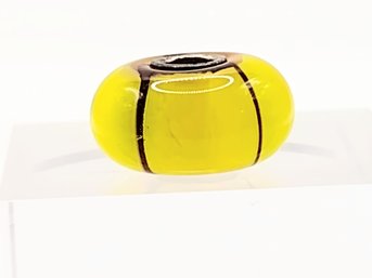 Sterling Silver Glass Bead Charm 2.6G