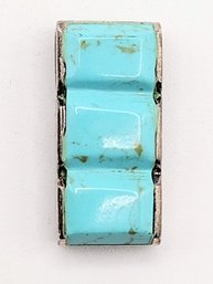 Sterling Silver Turquoise Pendant 6.5G