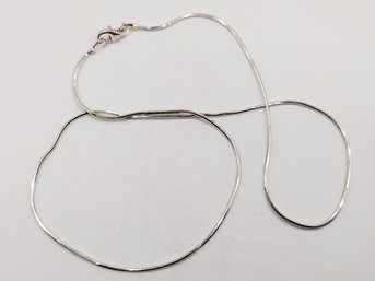 Sterling Silver Serpentine Necklace 3.4G
