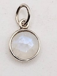 Sterling Silver Moonstone Charm Under 0.5G