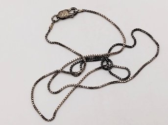 ES Sterling Silver Box Link Necklace 3.2G