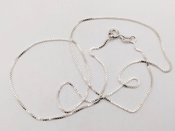 NV Sterling Silver Box Link Necklace 2.1G