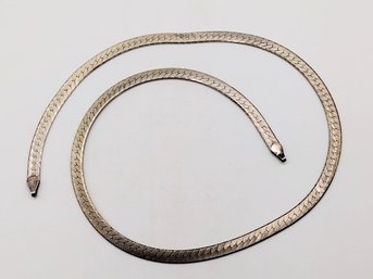 Pictosign Sterling Silver Serpentine Necklace Italy 18G