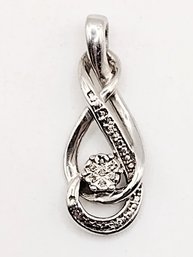 Sterling Silver Multi Stone Infinity Pendant 3G