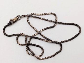 QA Sterling Silver Box Link Necklace 5.2G