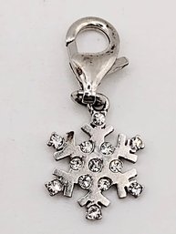 RCI Sterling Silver Multi Stone Snowflake Charm 1.8G