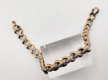 Ross Simons Gold Over Sterling Silver Multi Stone Bracelet 20.4G