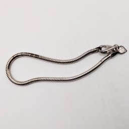 Signed Sterling Silver Bead Charm Bracelet Italy 7.5G