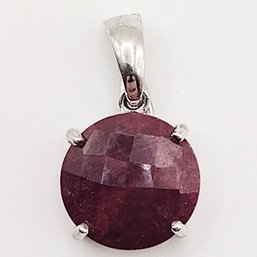 Chateau De Argent Sterling Silver Ruby Pendant 5.1G