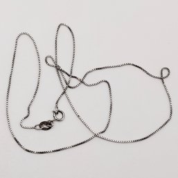 PL Sterling Silver Box Link Necklace 1.3G