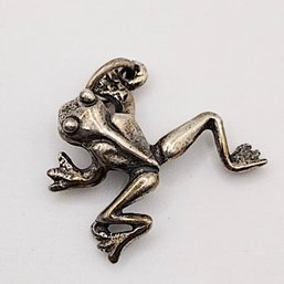 Sterling Silver Frog Charm 3.8G