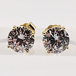 Gold Over Sterling Silver Stud Earrings 1.7G