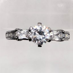 Sterling Silver Multi Stone Ring SZ 7.75 3.9G