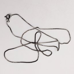 Sterling Silver Box Link Necklace 1.5G