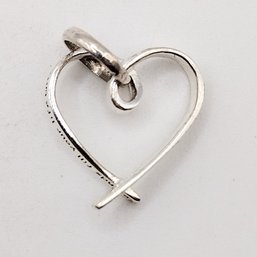 LA Sterling Silver Inscribed Heart Pendant 1.6G