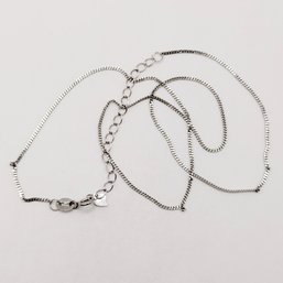 Sterling Silver Chain Necklace Italy 1.4G