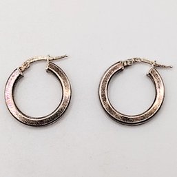 SU Sterling Silver Hoop Earrings 2.9G