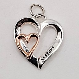 LA Sterling Silver Inscribed Heart Pendant 1.2G