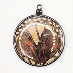 Sterling Silver Insect Wing Pendant 3.7G