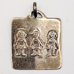 Sterling Silver 'my Kids' Pendant 8.6G