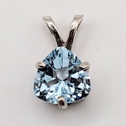 TI Sterling Silver Topaz Pendant 1.6G
