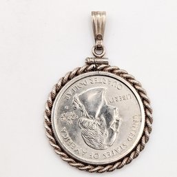 Pictosign Sterling Silver Pendant With 2000 South Carolina Quarter 9G