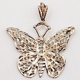 Sterling Silver Butterfly Pendant 1.4G