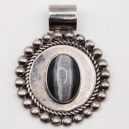 Sterling Silver Tiger Eye Pendant 24.5G