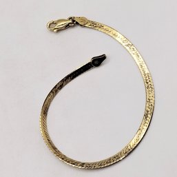 SU Gold Over Sterling Silver Serpentine Bracelet 2.9G