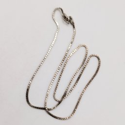 KA 1772 Sterling Silver Box Link Necklace Italy 3.4G