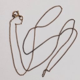 Signed Gold Over Sterling Silver Chain Necklace 0.7G