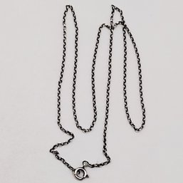 Sterling Silver Box Link Necklace 2.8G