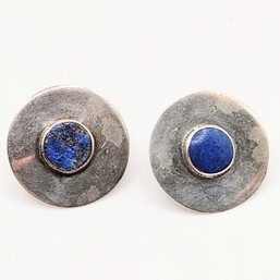 Sterling Silver Enamel Post Earrings 4.6G