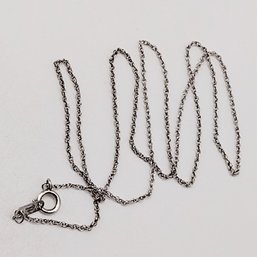 D Sterling Silver Chain Necklace 0.9G