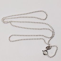 RM Sterling Silver Bead Necklace 3.1G