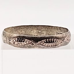 Lee McRay Sterling Silver Etched Band SZ 14 2.7G