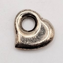Sterling Silver Hollow Heart Pendant 2.2G