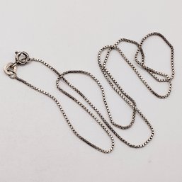 MI Sterling Silver Box Link Necklace 1.9G