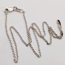 Signed Sterling Silver Chain Necklace 3.7G