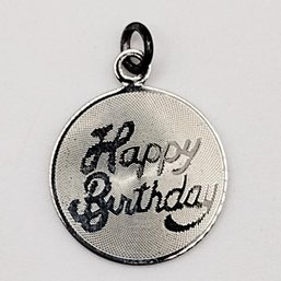 Wells Sterling Silver Happy Birthday Charm 2.5G