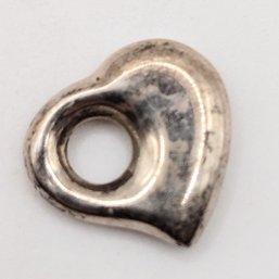 SA Sterling Silver Hollow Heart Pendant 2G