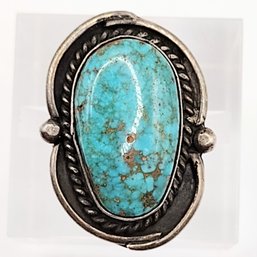 NYZ Sterling Silver Turquoise Ring SZ 5 9G